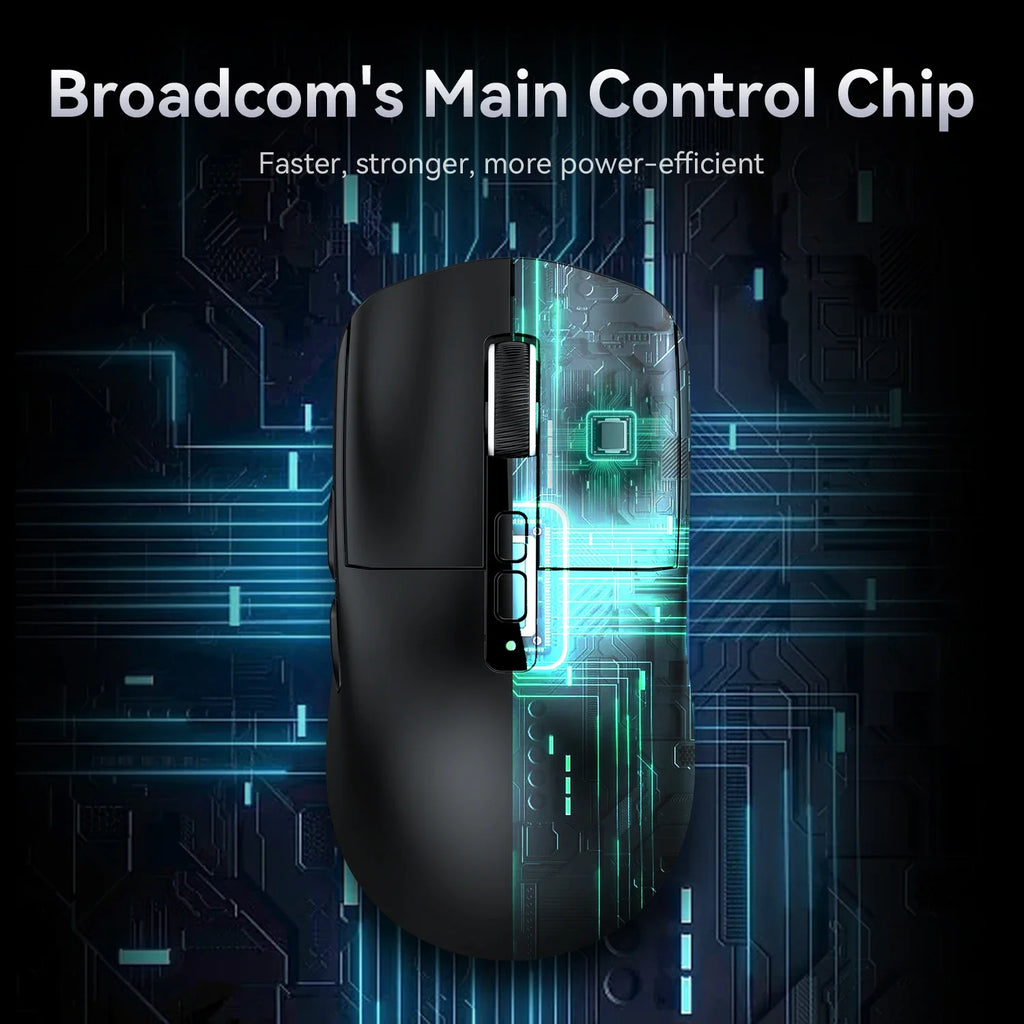 ATTACK SHARK X6 PAW3395 Bluetooth Mouse , Tri-Mode Connection, RGB Touch Magnetic Charging Base, Macro Gaming Mouse