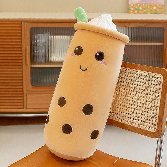 Boba Stuffed Animal, Bubble Tea Toy, Ultra Soft Spandex Fabric, 25cm 35cm Kawaii Figure, Cute Room Decor For Her